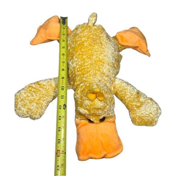 Yellow Duck Duckie Plush Chenille Laying Lay Down Great American Toy 18 Inches - Picture 8 of 8